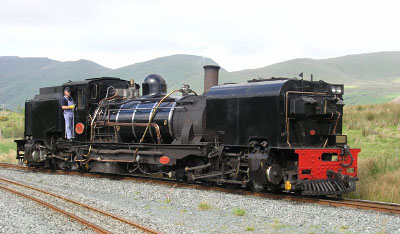 A Garratt loco on the Welsh Highland Railway